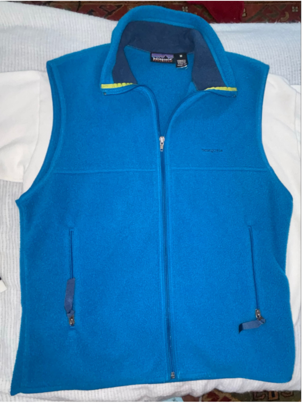 Vintage Y2K Patagonia Synchilla Mens Med Outdoors Blue Fleece Gorpcore Vest